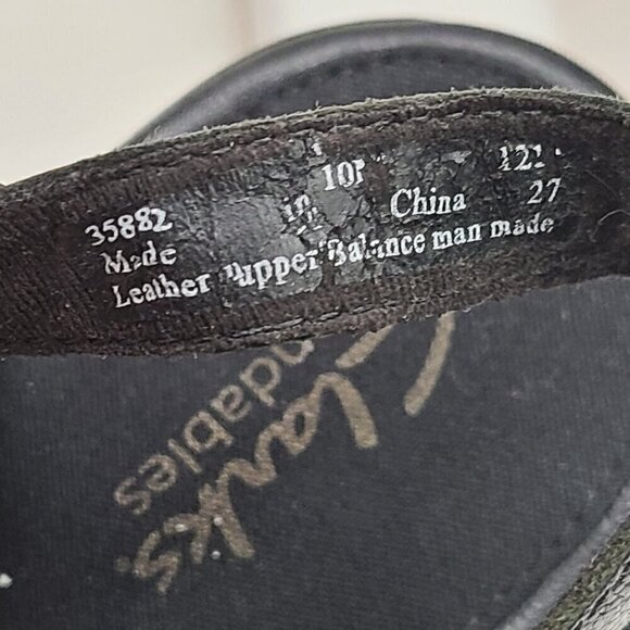 Clarks Bendables Black Leather Cut Out Ankle Strap Wedge Comfort Sandals - Picture 8 of 9